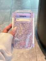 Lilac Leopard Glitter iPhone Case