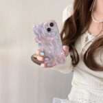 Ribbon Bow Wavy iPhone Case, Pink Bow