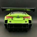 GT Race Car Rear Wall Key Holder with Big Wing, Lime Green