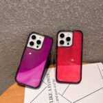 Neon Glow Gradient iPhone Case, Purple and Red