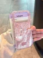 Lilac Leopard Glitter iPhone Case