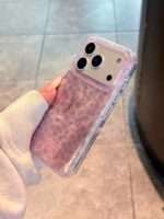 Lilac Leopard Glitter iPhone Case
