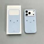 Cute Bunny Face iPhone Case, Sky Blue