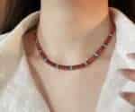 Snake bone copper chain necklace, photo 4