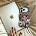 Wavy Leopard Cub iPhone Case, Leopard Print