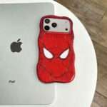 Red Web Mask Wavy iPhone Case