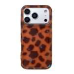 Starry Leopard Glossy iPhone Case, Brown