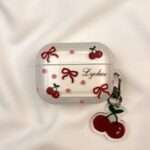 Cherry Bow AirPods Case with Cherry Pendant