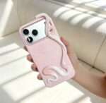 3D Snake Leather-Look iPhone Case, Pink