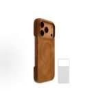 Premium Leather MagSafe iPhone Case, Tan