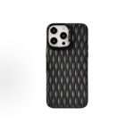 3D Wave Texture iPhone Case, Black