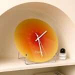 Retro Vinyl Record Desk Clock with Metal Stand