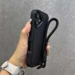 Rugged Shockproof iPhone Case with Wrist Strap, Black