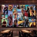 Gamer Wall Tapestry, Character Collage design
