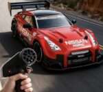 Red Super GT RC Drift Car with Remote and Lights