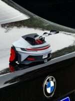 White GT Race Car Key Holder with Rear Wing