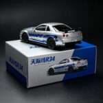 R34-Style JDM Street Racer Diecast Car (Silver / Black) - Silver Blue 3