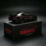 R34-Style JDM Street Racer Diecast Car (Silver / Black) - Black Red 3