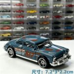 Grey-blue retro racer mini alloy car