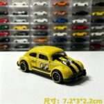 Yellow classic beetle-style mini alloy car