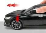 Black executive sedan diecast opening door detail