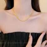 Snake bone copper chain necklace, photo 8
